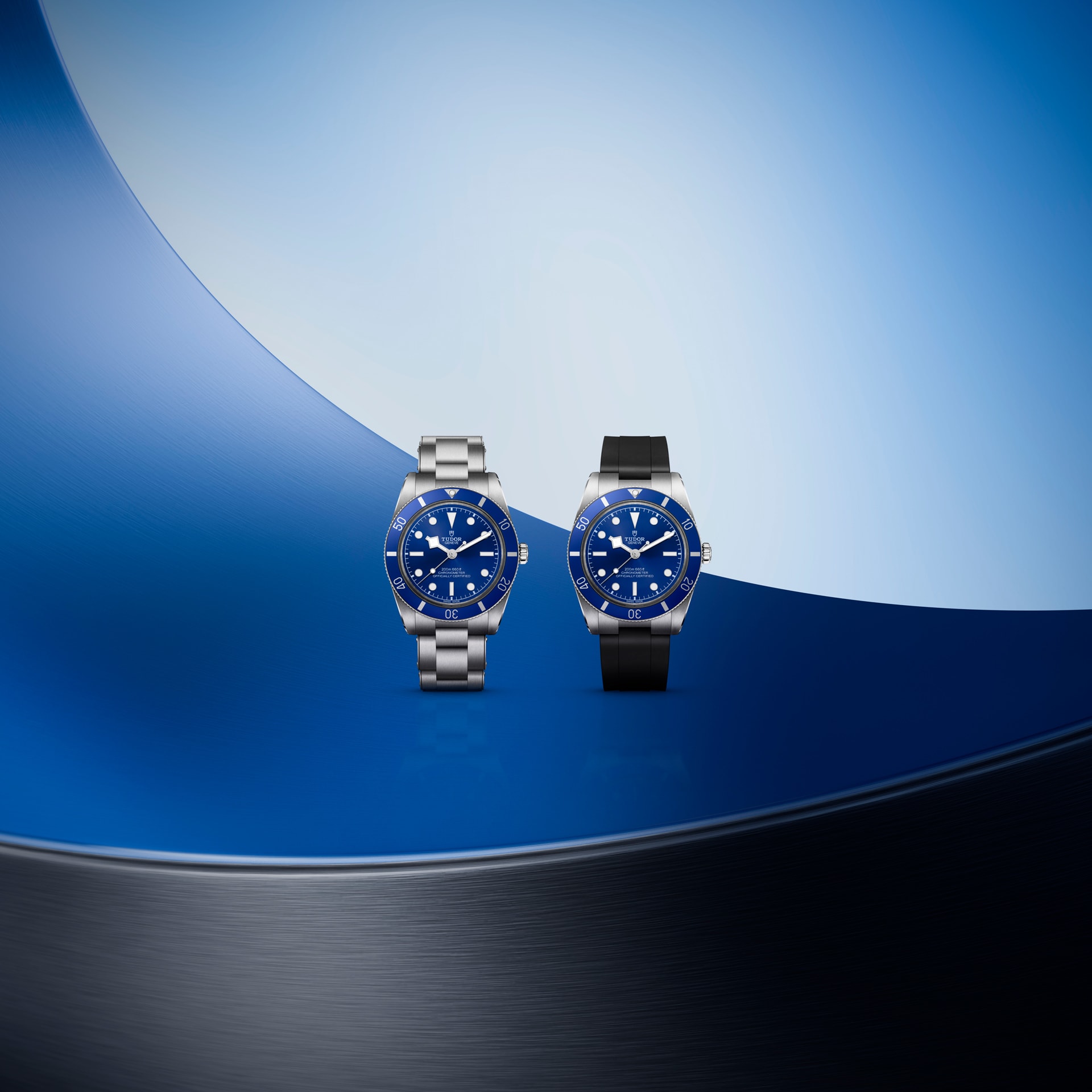 Black Bay 54 "Blue" with steel bracelet