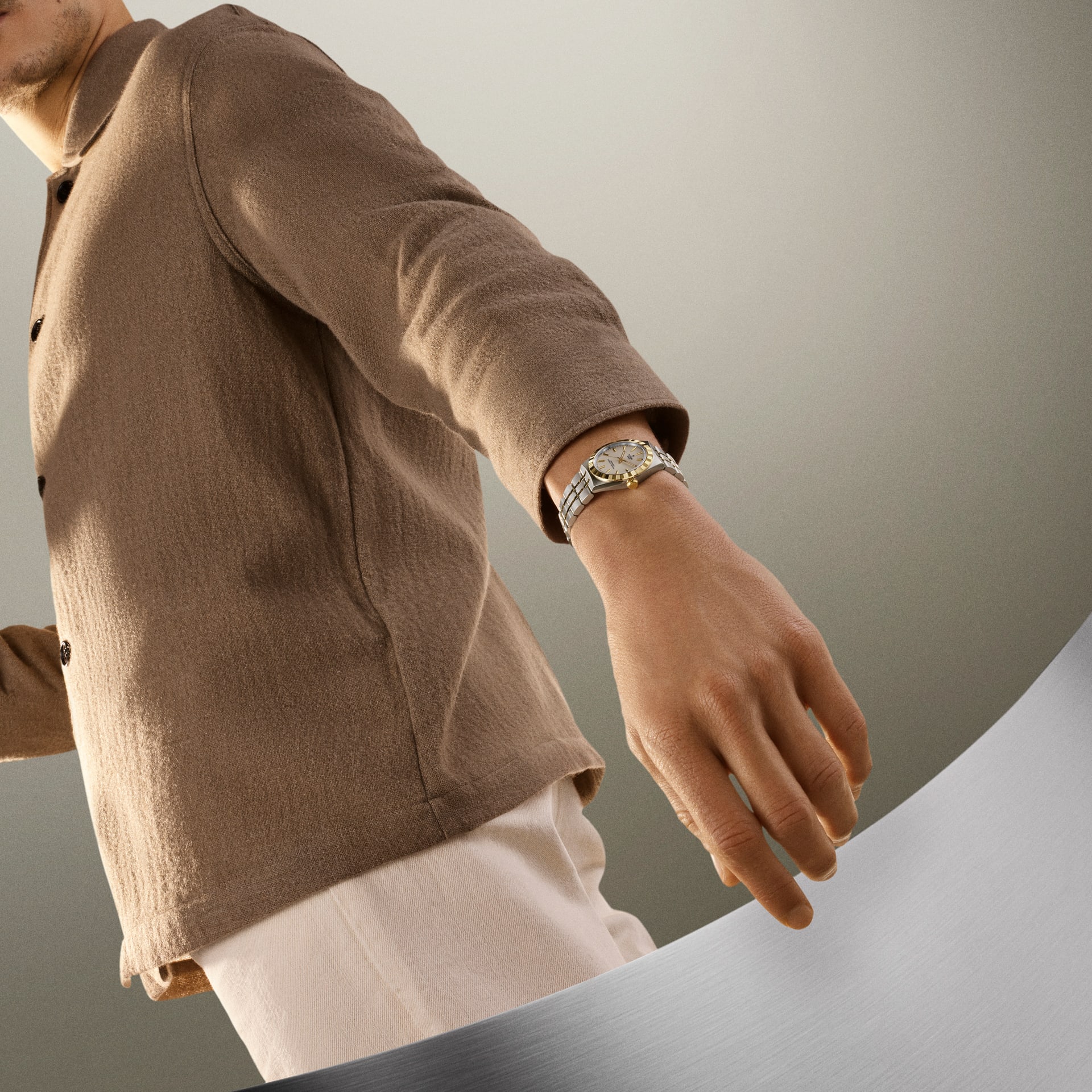 Tudor Royal steel and gold