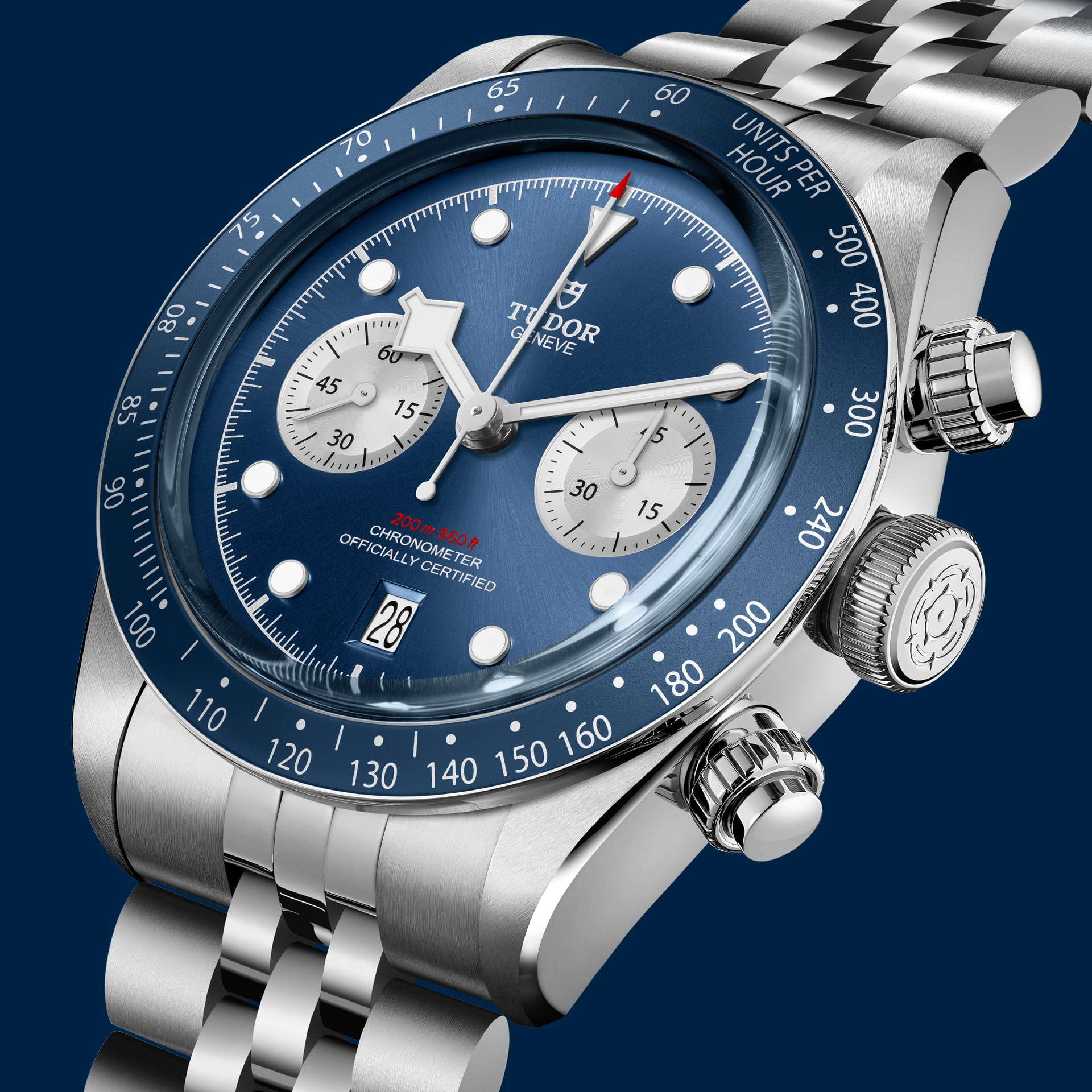 The dial features