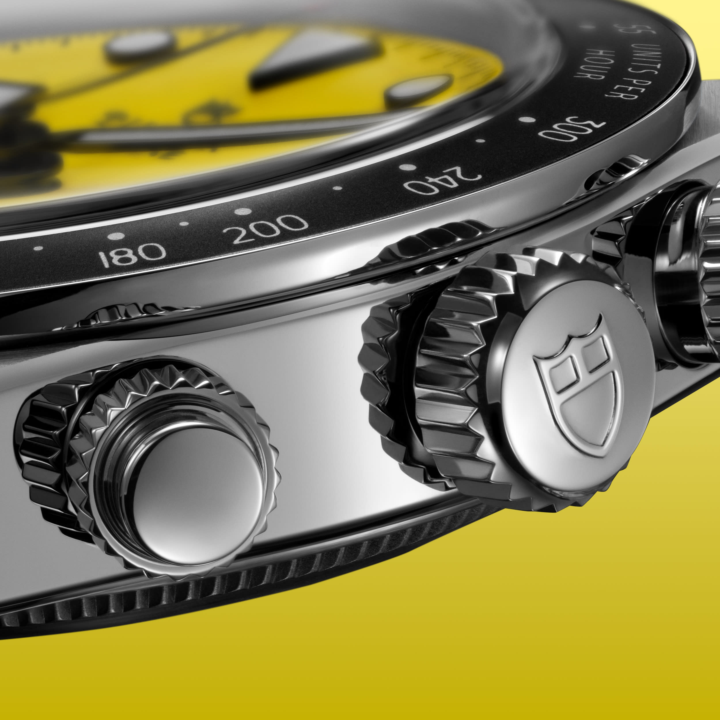 Fixed stainless steel bezel 