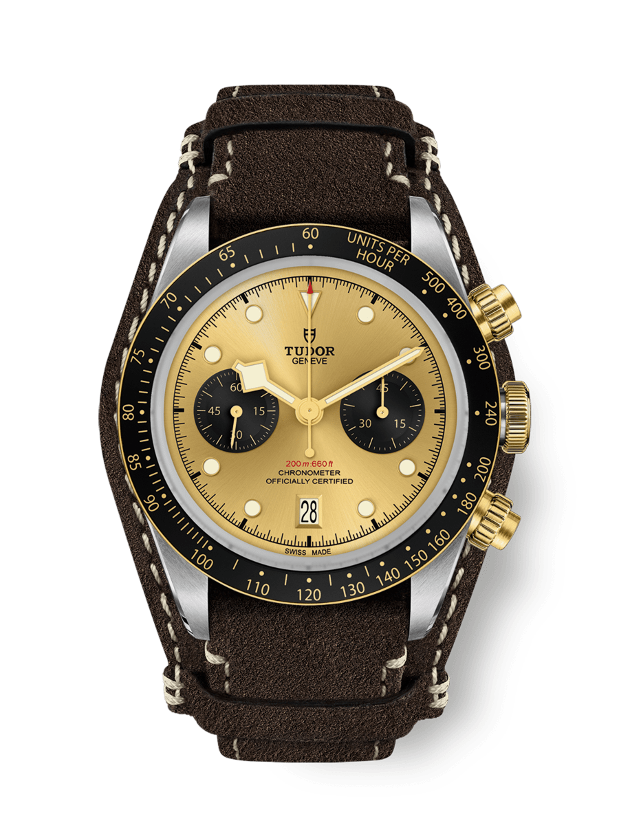 Black Bay Chrono S&G 41mm steel case Brown leather strap