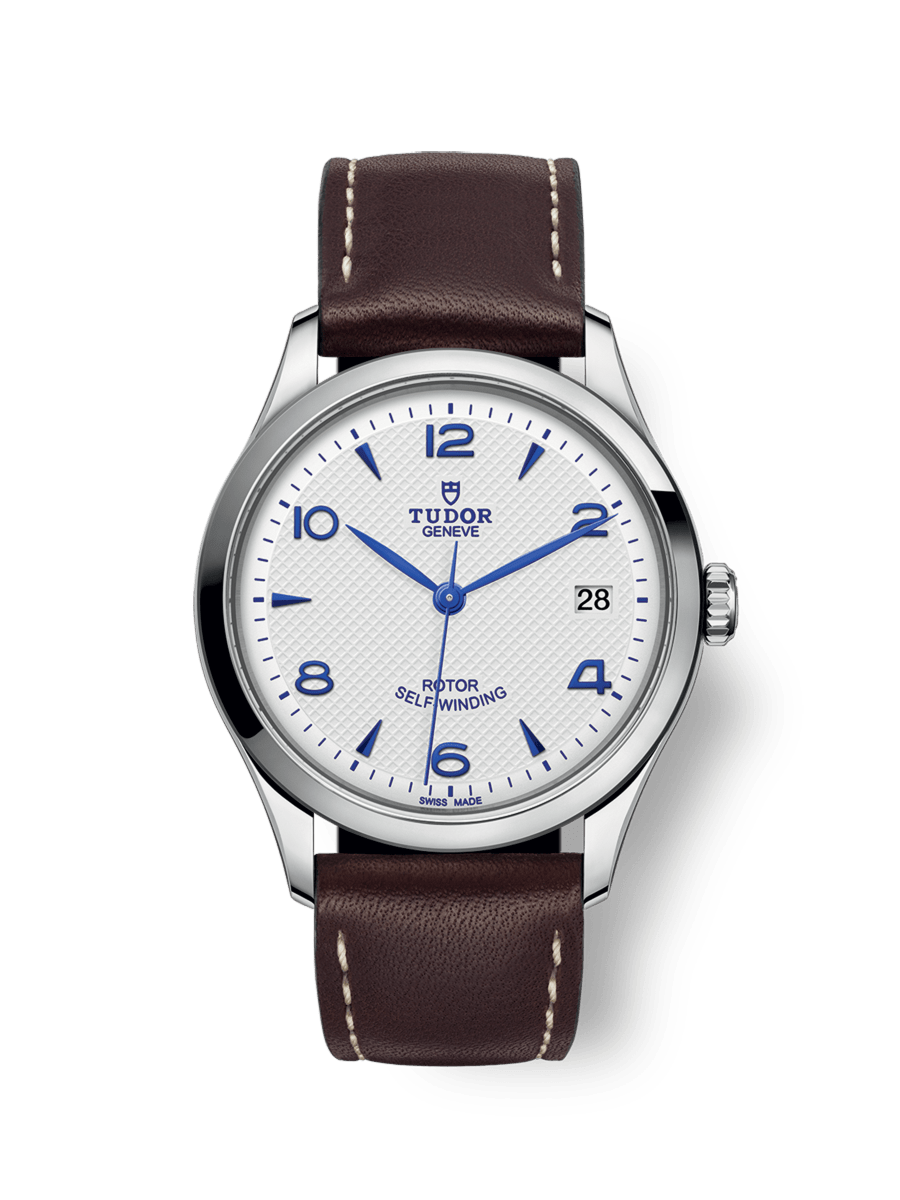 TUDOR 1926 36mm steel case Brown leather bracelet