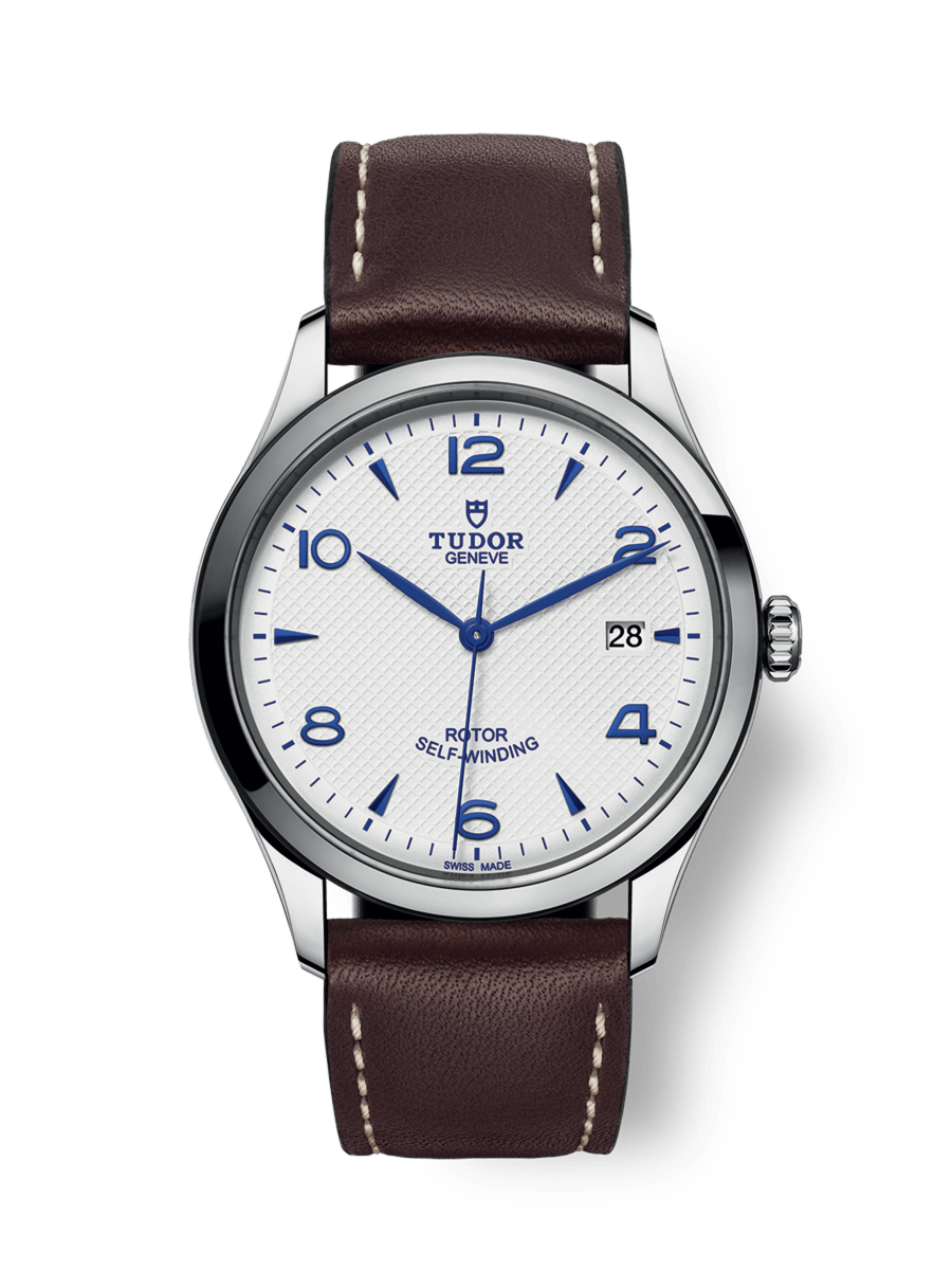 TUDOR 1926 39mm steel case Brown leather bracelet