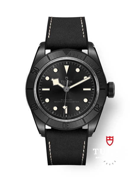 Black Bay Ceramic 41mm ceramic case Hybrid leather and rubber strap Black fabric strap