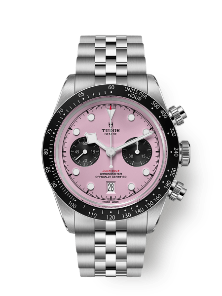 Black Bay Chrono 41mm steel case Pink dial