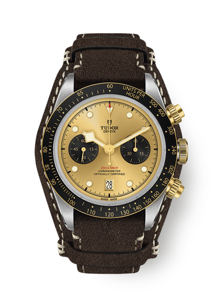 Black Bay Chrono S&G 41mm steel case Brown leather strap