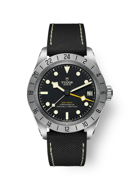 碧湾专业型 钢表壳，直径39毫米 皮胶复合表带